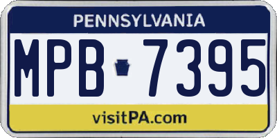 PA license plate MPB7395