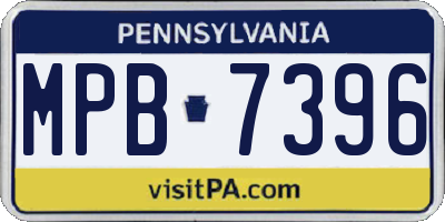 PA license plate MPB7396