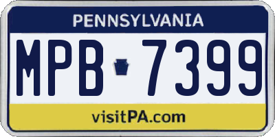 PA license plate MPB7399