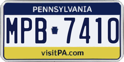 PA license plate MPB7410