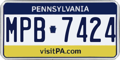 PA license plate MPB7424