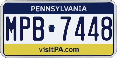 PA license plate MPB7448