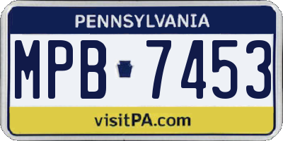 PA license plate MPB7453