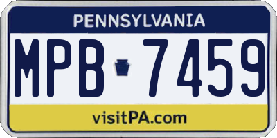 PA license plate MPB7459