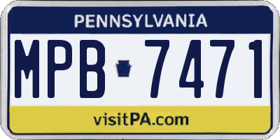 PA license plate MPB7471