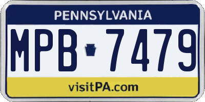 PA license plate MPB7479