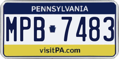 PA license plate MPB7483