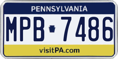 PA license plate MPB7486