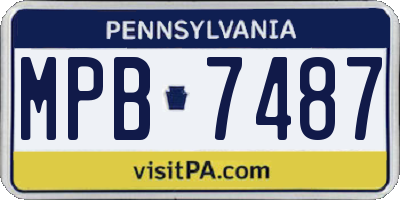 PA license plate MPB7487