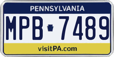 PA license plate MPB7489
