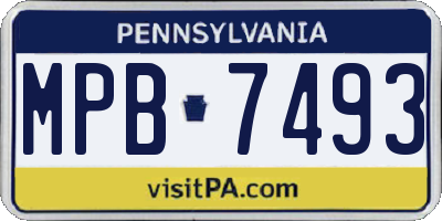 PA license plate MPB7493
