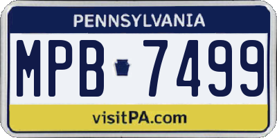 PA license plate MPB7499