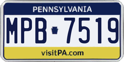 PA license plate MPB7519