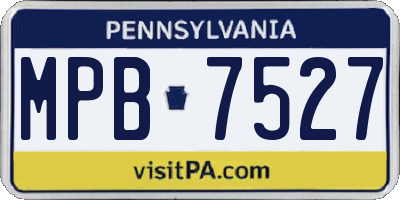 PA license plate MPB7527