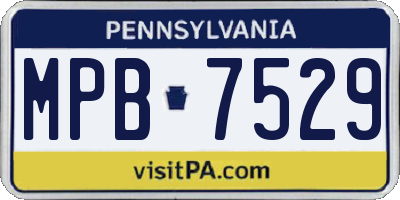 PA license plate MPB7529