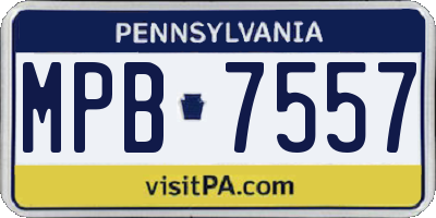 PA license plate MPB7557