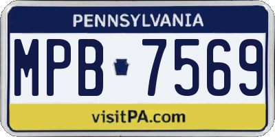 PA license plate MPB7569