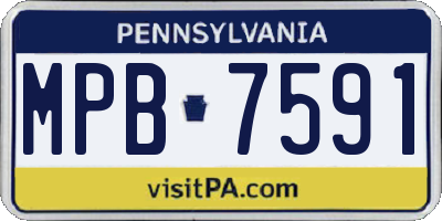 PA license plate MPB7591