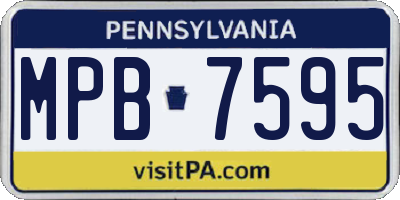 PA license plate MPB7595