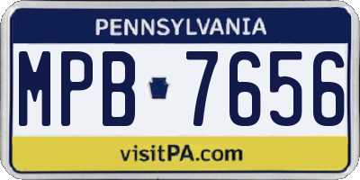 PA license plate MPB7656