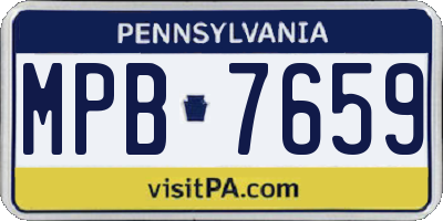 PA license plate MPB7659