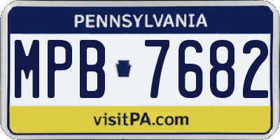 PA license plate MPB7682