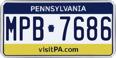 PA license plate MPB7686