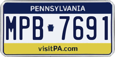 PA license plate MPB7691