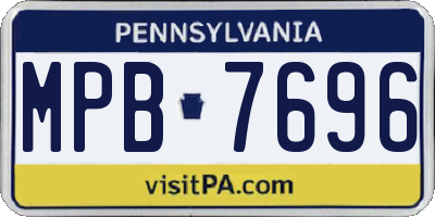 PA license plate MPB7696