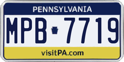 PA license plate MPB7719