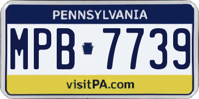 PA license plate MPB7739