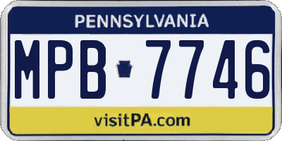 PA license plate MPB7746