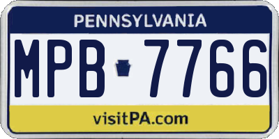 PA license plate MPB7766