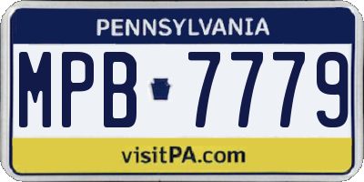 PA license plate MPB7779