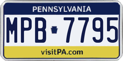 PA license plate MPB7795