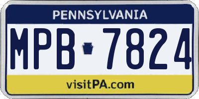 PA license plate MPB7824