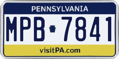 PA license plate MPB7841