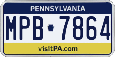 PA license plate MPB7864