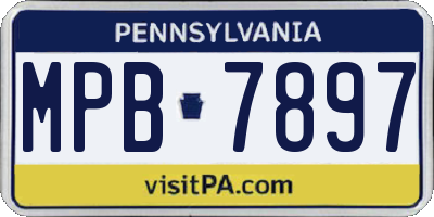 PA license plate MPB7897