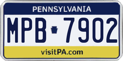 PA license plate MPB7902