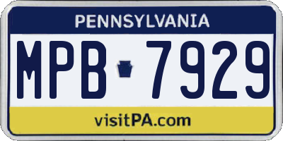 PA license plate MPB7929