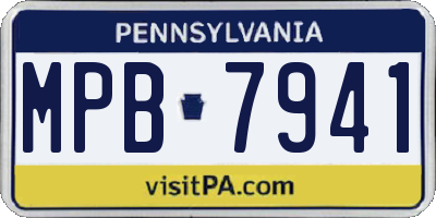PA license plate MPB7941