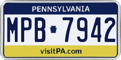 PA license plate MPB7942