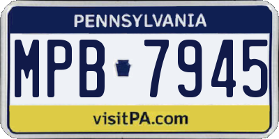 PA license plate MPB7945