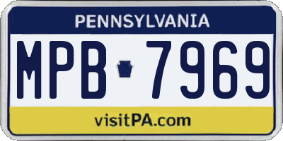 PA license plate MPB7969