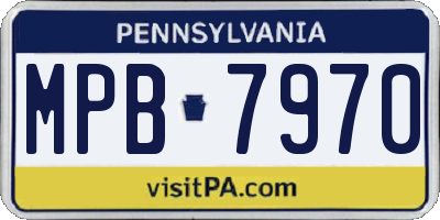 PA license plate MPB7970