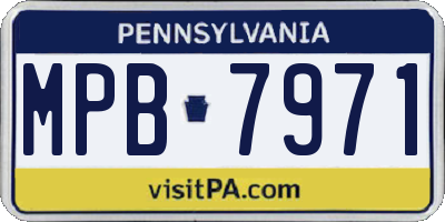 PA license plate MPB7971