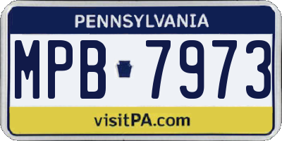 PA license plate MPB7973