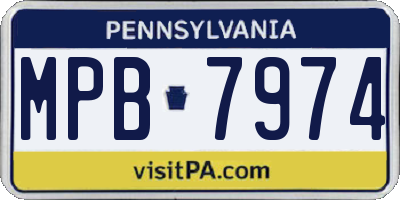 PA license plate MPB7974
