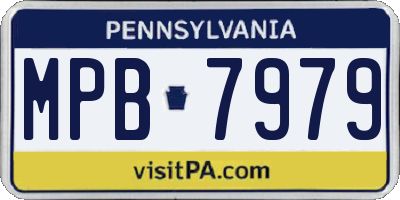 PA license plate MPB7979